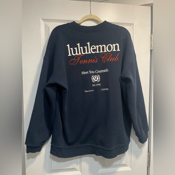 Lululemon Heavyweight Fleece Pullover *Tennis Club EUC Size Large - Picture 2 of 5